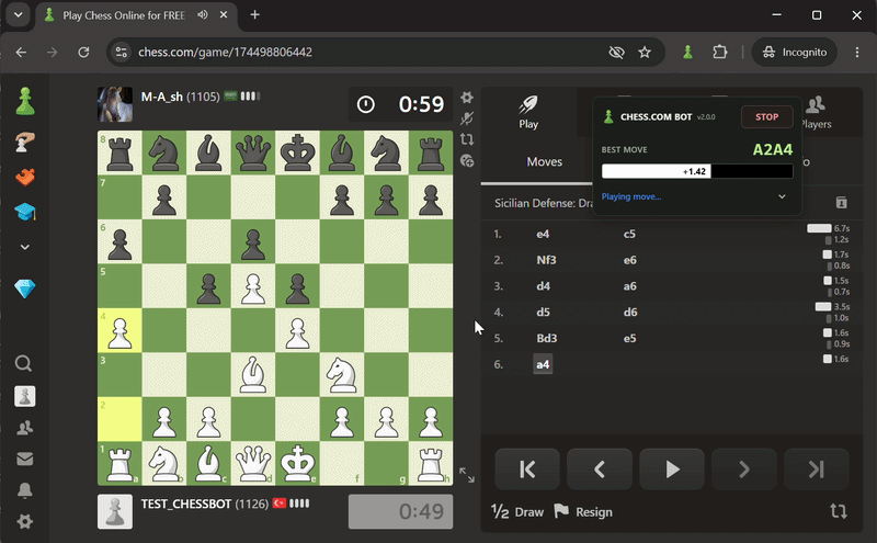 Chess Bot: application screenshot 1